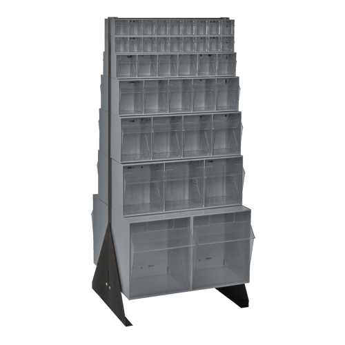 Support pour bacs basculants, 23-5/8" la x 16" p x 52" h, 76 tiroirs Nassau Supply