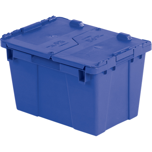 Flipak&reg; Polyethylene Plastic (PE) Distribution Containers, 15.2" x 10.9" x 9.7", Blue Nassau Supply