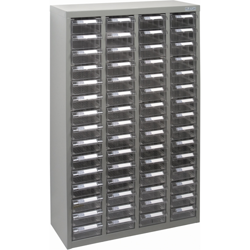 KPC-700 Parts Cabinet, Galvanized Steel, 60 Drawers, 23-1/10" x 8-7/10" x 36-9/10", Grey Nassau Supply