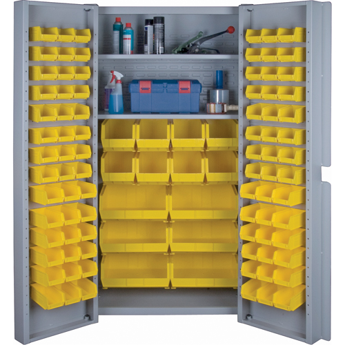 Armoires &agrave; combinaison &agrave; portes creuses, 38" la x 24" p x 72" h, Gris Nassau Supply