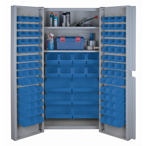 Deep Door Combination Cabinets, 38" W x 24" D x 72" H, Grey Nassau Supply