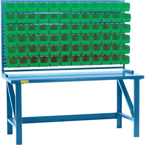 Rayonnage &agrave; persienne avec bacs, 72 bacs, 72" la x 15" p x 40" h Nassau Supply