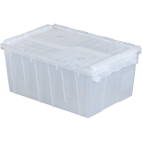 Flipak&reg; Polypropylene Plastic (PP) Distribution Containers, 21.8" x 15.2" x 9.3", Clear Nassau Supply