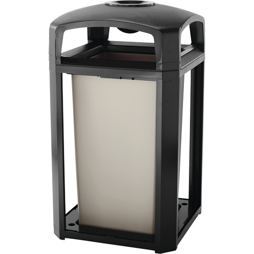 Cendrier et corbeille pour d&eacute;chets de s&eacute;rie classique de s&eacute;rie Landmark, Plastique, Capacit&eacute; 50 gal. US, Hauteur 46-1/2" Nassau Supply