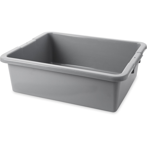Contenant utilitaire sans compartiments, 7" ha x 21,5" p x 17" lo, Poly&eacute;thyl&egrave;ne, Gris Nassau Supply