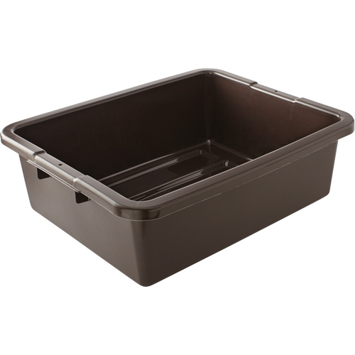 Contenant utilitaire sans compartiments, 7" ha x 21,5" p x 17" lo, Plastique, Brun Nassau Supply