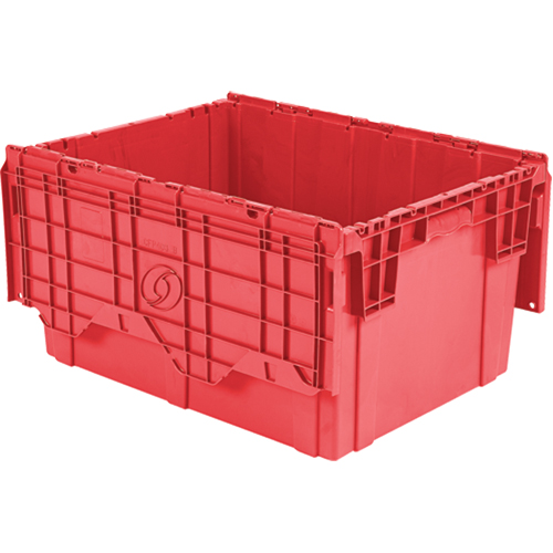 Contenants de distribution Flipak en plastique poly&eacute;thyl&egrave;ne (PE), 27,9" x 20,9" x 15,2", Rouge Nassau Supply
