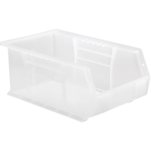 Bac transparent ultra empilable & suspendable, 8-1/4" la, 6" h x 13-5/8" p, Transparent Nassau Supply