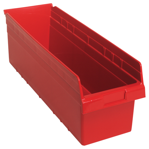 Bacs pour &eacute;tag&egrave;re Store-Max, 8-3/8" la x 8" H x 23-5/8" p, Rouge, Capacit&eacute; 68 lb Nassau Supply