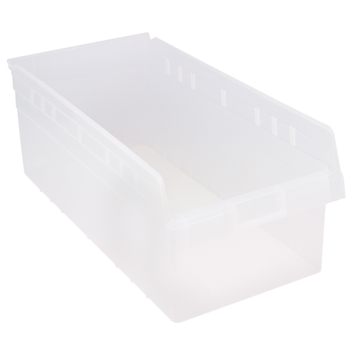 Bacs pour &eacute;tag&egrave;re Store-Max, 11-1/8" la x 8" H x 23-5/8" p, Transparent, Capacit&eacute; 68 lb Nassau Supply