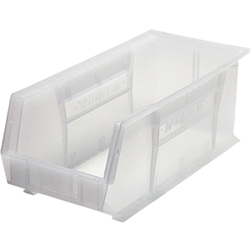 Bacs ultra empilable & suspendable, 8-1/4" la, 7" h x 18" p, Transparent Nassau Supply