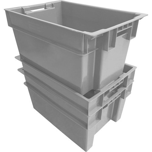 Contenant Stack & Nest, 16" la, 12" h x 24" p, Gris Nassau Supply