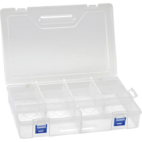 Boîte &agrave; compartiments en plastique, 7,75" la x 11,75" p x 2,2" h, 10 compartiments Nassau Supply