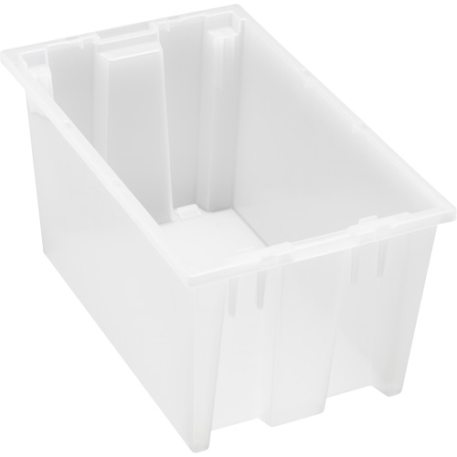 Contenant robuste Stack & Nest, 9" x 11" x 18", Transparent Nassau Supply