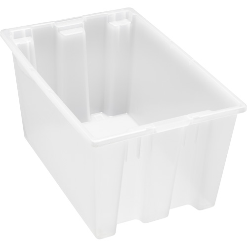 Contenant robuste Stack & Nest, 15" x 19,5" x 29,5", Transparent Nassau Supply