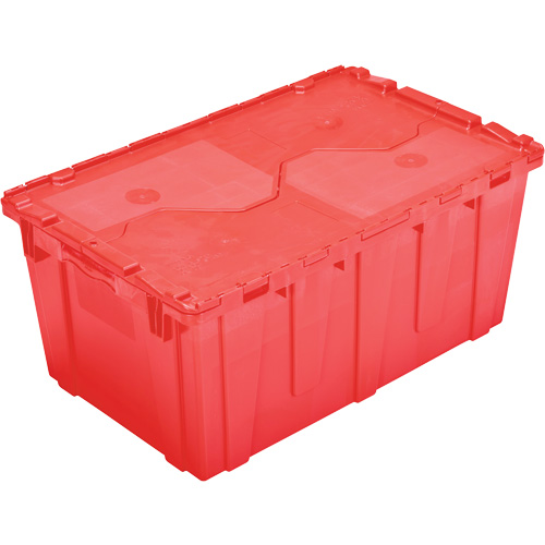 FP243C FliPak Nestable Tote, 26.9" x 16.9" x 12.1", Red Nassau Supply