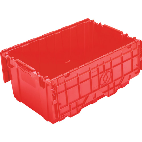 FP243C FliPak Nestable Tote, 26.9" x 16.9" x 12.1", Red Nassau Supply