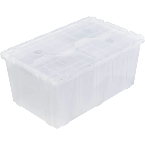FP243C FliPak Nestable Tote, 26.9" x 16.9" x 12.1", Clear Nassau Supply