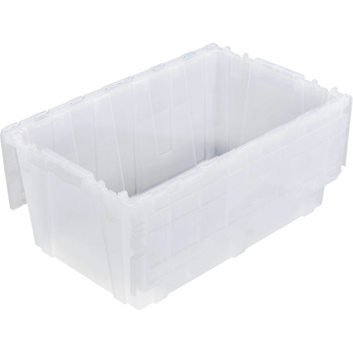FP243C FliPak Nestable Tote, 26.9" x 16.9" x 12.1", Clear Nassau Supply