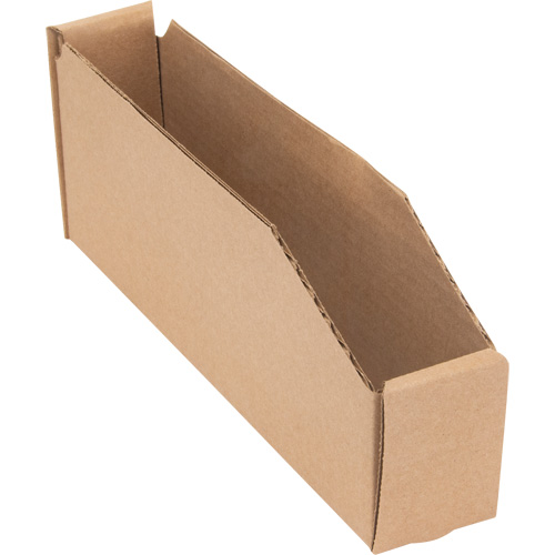 Deep Corrugated Parts Bins, 1-15/16" W x 11-1/4" D x 4-1/2" H, Beige Nassau Supply