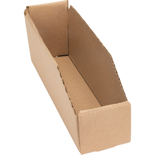 Deep Corrugated Parts Bins, 2-7/8" W x 11-1/4" D x 4-1/2" H, Beige Nassau Supply