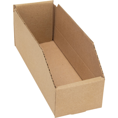Deep Corrugated Parts Bins, 3-3/4" W x 11-1/4" D x 4-1/2" H, Beige Nassau Supply
