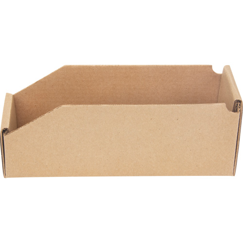 Deep Corrugated Parts Bins, 3-3/4" W x 11-1/4" D x 4-1/2" H, Beige Nassau Supply