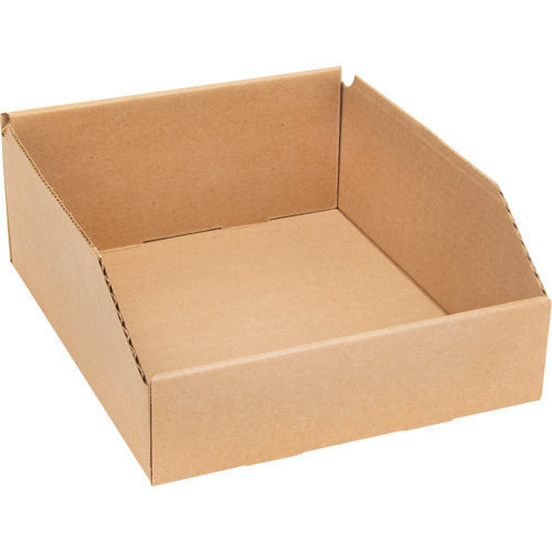 Boîtes profondes en carton ondul&eacute;, 11-3/4" la x 11-1/4" p x 4-1/2" h, Beige Nassau Supply