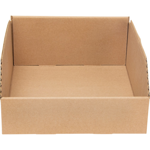 Boîtes profondes en carton ondul&eacute;, 11-3/4" la x 11-1/4" p x 4-1/2" h, Beige Nassau Supply