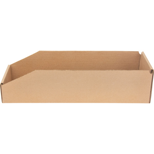 Deep Corrugated Parts Bins, 5-3/4" W x 17-1/4" D x 4-1/2" H, Beige Nassau Supply
