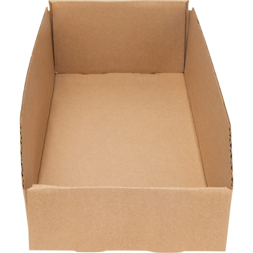 Deep Corrugated Parts Bins, 7-3/4" W x 17-1/4" D x 4-1/2" H, Beige Nassau Supply
