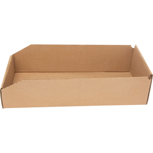 Deep Corrugated Parts Bins, 7-3/4" W x 17-1/4" D x 4-1/2" H, Beige Nassau Supply