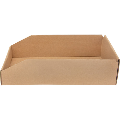 Boîtes profondes en carton ondul&eacute;, 9-3/4" la x 17-1/4" p x 4-1/2" h, Beige Nassau Supply