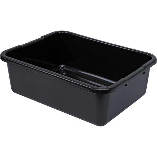 Bac d'entreposage tout usage &agrave; fond rainur&eacute;, 7" ha x 15" p x 21" lo, Plastique, Noir Nassau Supply
