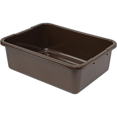 All-Purpose Ribbed-Bottom Storage Tub, 7" H x 15" D x 21" L, Plastic, Brown Nassau Supply