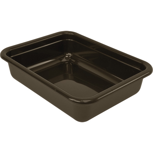 Bac d'entreposage tout usage &agrave; fond plat, 5" ha x 17" p x 22" lo, Plastique, Brun Nassau Supply