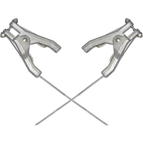 Heavy-Duty Bonding & Grounding Wire Assemblies - Two Hand Clamp Connectors Nassau Supply