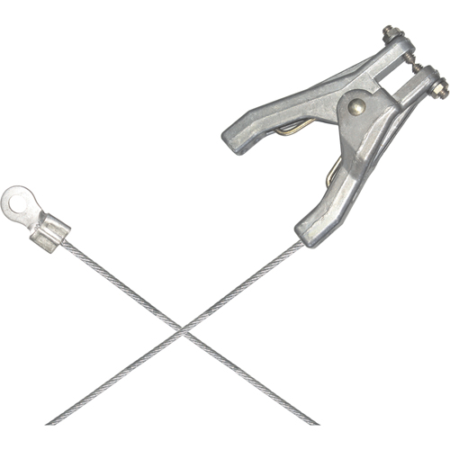 Heavy-Duty Bonding & Grounding Wire Assemblies - Hand Clamp & 1/4" Terminal Connectors Nassau Supply