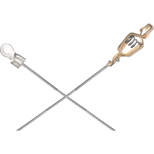 Assemblages l&eacute;gers de c&acirc;bles de masse et de mise &agrave; la terre - Pinces crocodile & raccordements a/borne d'extr&eacute;mit&eacute; de 1/4" Nassau Supply