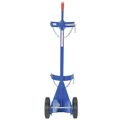 Gas Cylinder Cart, Rubber Wheels, 12" W x 15-1/2" L Base, 500 lbs. Nassau Supply