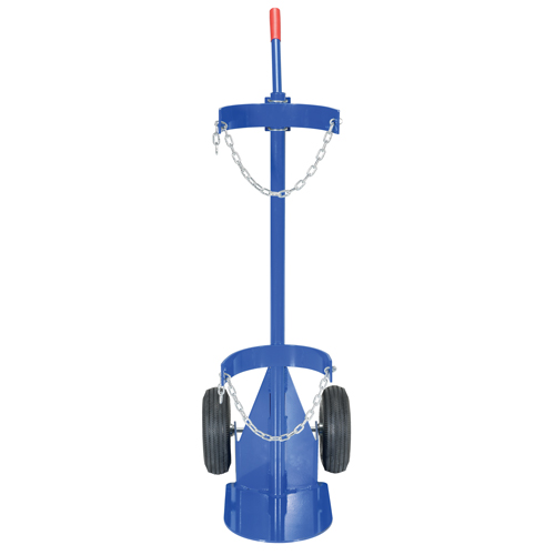 Gas Cylinder Cart, Pneumatic Wheels, 12" W x 15-1/2" L Base, 500 lbs. Nassau Supply
