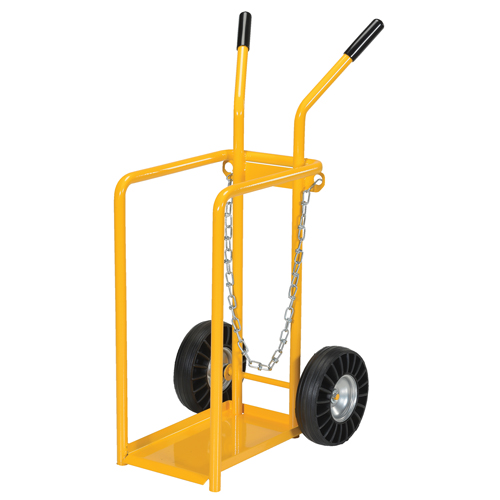 Gas Cylinder Cart, Mold-on Rubber Wheels, 9-13/16" W x 16" L Base, 150 lbs. Nassau Supply