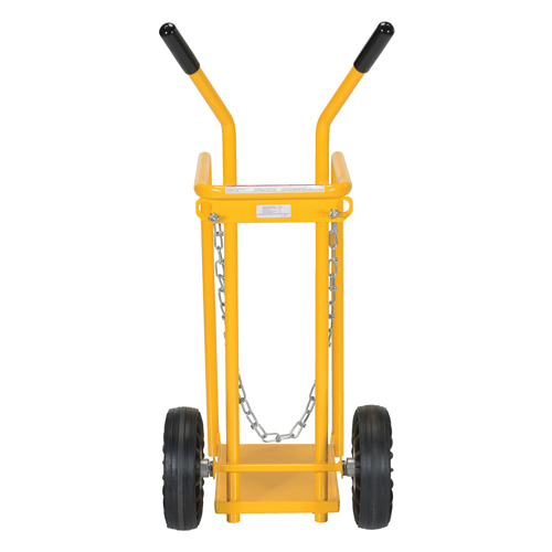 Gas Cylinder Cart, Mold-on Rubber Wheels, 9-13/16" W x 16" L Base, 150 lbs. Nassau Supply