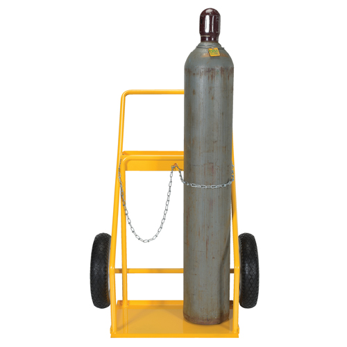 Gas Cylinder Cart, Rubber Wheels, 22" W x 14-1/8" L Base, 250 lbs. Nassau Supply