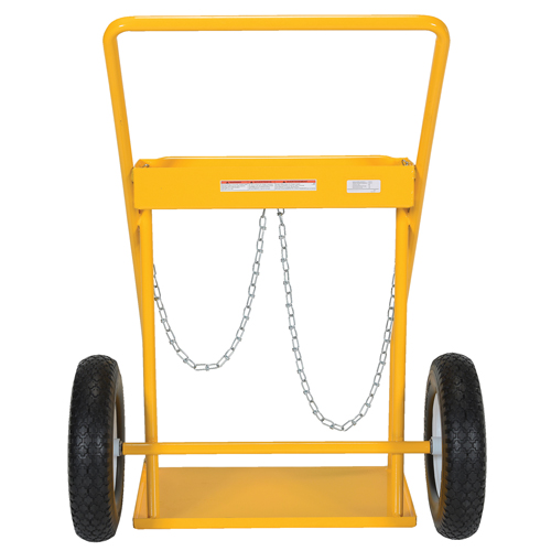 Gas Cylinder Cart, Rubber Wheels, 22" W x 14-1/8" L Base, 250 lbs. Nassau Supply
