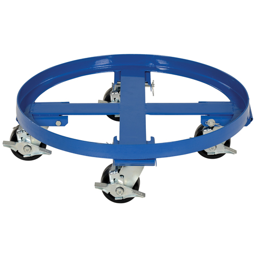 Heavy Duty Drum Dolly, Steel, 2000 lbs. Capacity, 24-1/8" Diameter, Phenolic Casters Nassau Supply