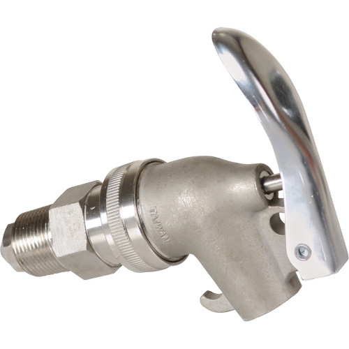 Manual Drum Faucet, Stainless Steel, 3/4" NPT Nassau Supply