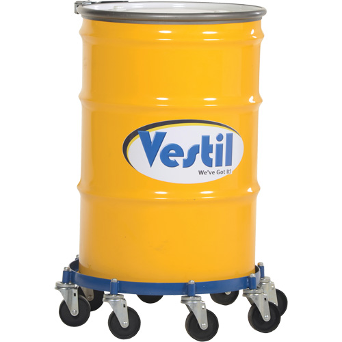 Octagon Drum Dolly, Steel, 2000 lbs. Capacity, 27-1/16" Diameter, Cast Iron Casters Nassau Supply