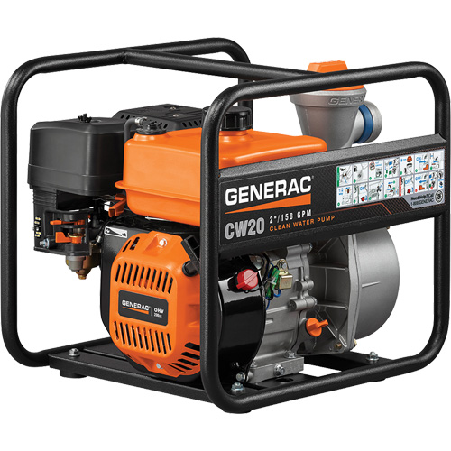 Pompe &agrave; eau propre, 158 gal./min, 208 cc, 4 cycles OHV Nassau Supply