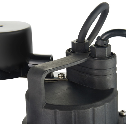 Thermoplastic Submersible Sump Pump, 2560 GPH, 115 V, 4.6 A, 1/3 HP Nassau Supply